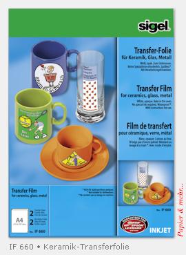 Sigel Transferfolien f&uuml;r Keramik, Glas und Metall