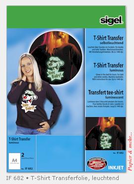 2 T-Shirt Leuchtfolien DINA 4 , IF 682