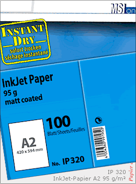 100 Blatt Sigel IP 320, spezialbeschichte InkJet-Papier, DIN A 2