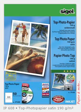 50 Bogen Sigel Photopapier, seidenmatt, DIN A 4, IP608