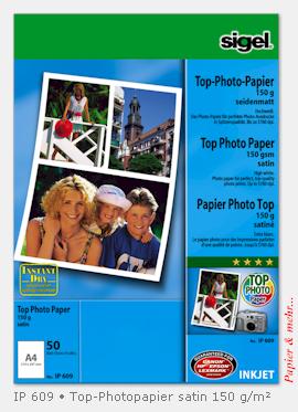 50 Bogen Sigel Photopapier, seidenmatt, DIN A 4, IP 609