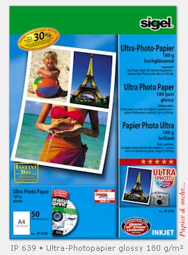 50 Bogen ULTRA Photopapier 180 g/qm DIN A 4, Glossy