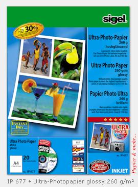 20 Bogen ULTRA - Photopapier DIN A 4, 260 g/qm, hochgl&auml;nzend 
