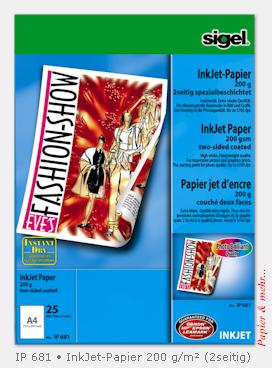 25 Blatt InkJet-Papier, DIN A 4, 200 g/qm, beidseitig beschichtet