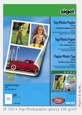 20 Bogen Sigel - Photopapier IP 720, DIN A4, beidseitig hochgl&auml;nzend
