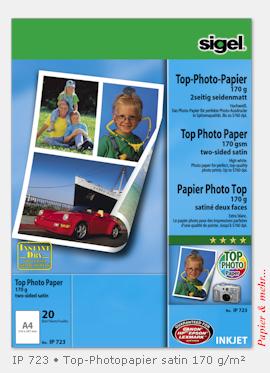 20 Bogen Sigel Photopapier IP 723, DIN A4, beidseitig seidenmatte Oberfl&auml;che