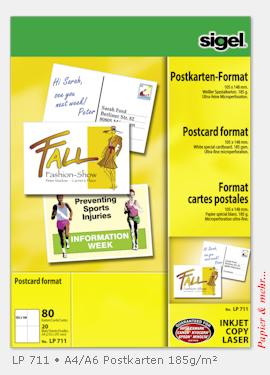 80 Postkarten fuer Laser- und Tintenstrahldrucker DIN A4/A6