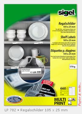 660 Regalschilder  105 x 25 mm f&uuml;r die Preisauszeichnung und Warenkennzeichnung  in Regalen und Scannerschienen