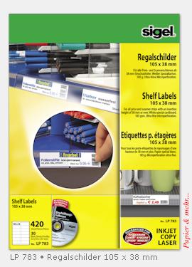 420 Regalschilder 105 x 38 mm f&uuml;r die Preisauszeichnung und Warenkennzeichnung  in Regalen und Scannerschienen
