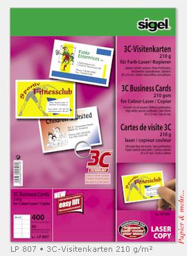 40 Blatt je 10 Visitenkarten f&uuml;r  Farblaserdrucker, LP807