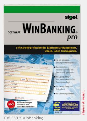 Software f&uuml;r den beleggebundenen Zahlungsverkehr Sigel WinBanking pro