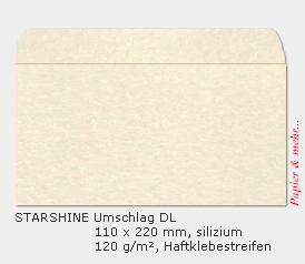 50 St�ck STARSHINE Umschlag DL silizium - sandfarbener Metallci-Briefumschlag