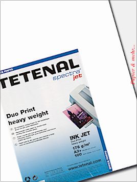 100 Blatt TETENAL Duo Print heavy weight, DIN A 4 - beidseitig bedruckbar