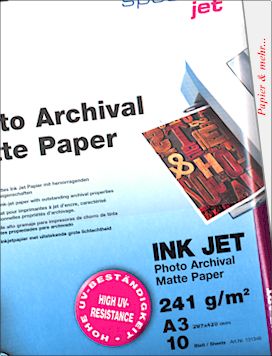 10 Blatt TETENAL Photo Arcival Matte Paper 241 DIN A 3