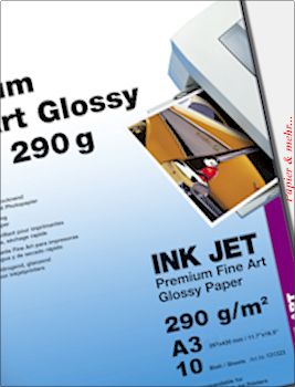 10 Bogen TETENAL Premium Fine Art Glossy Paper 290 DIN A 3