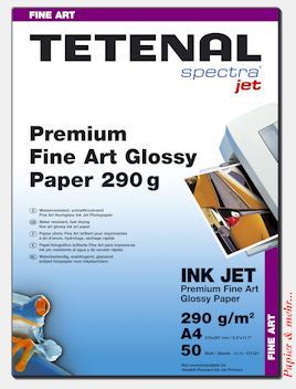 50 Bogen TETENAL Premium Fine Art Glossy Paper 290, DIN A 4
