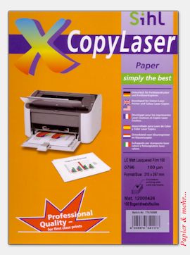 100 Blatt lackmattierte Laserfolie, DIN A 4, transparent