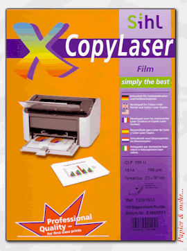 100 Blatt Sihl Kopierfolien und Laserfolien CLF 100 / 1514 DIN A 4, klar